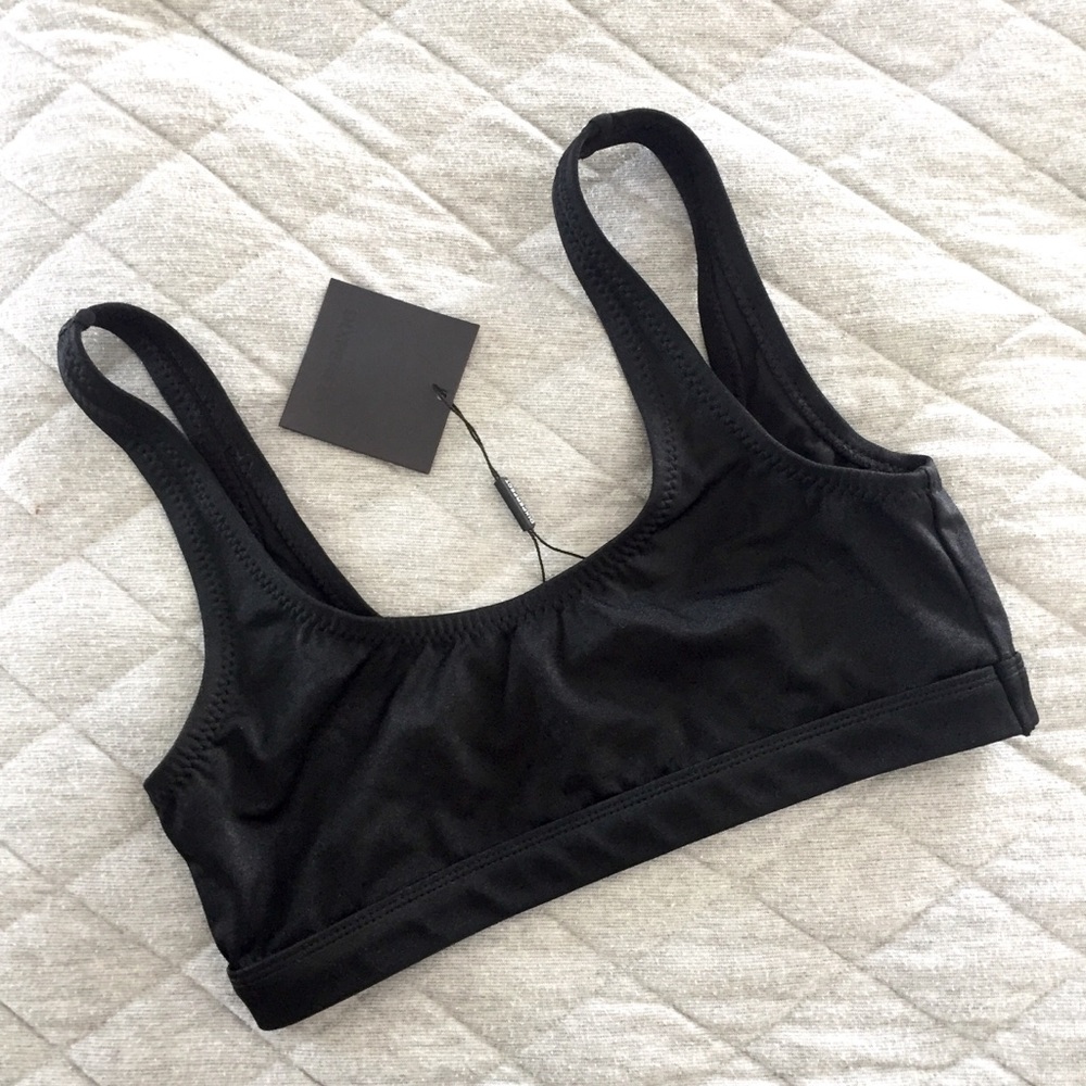 bandeau bikini top black